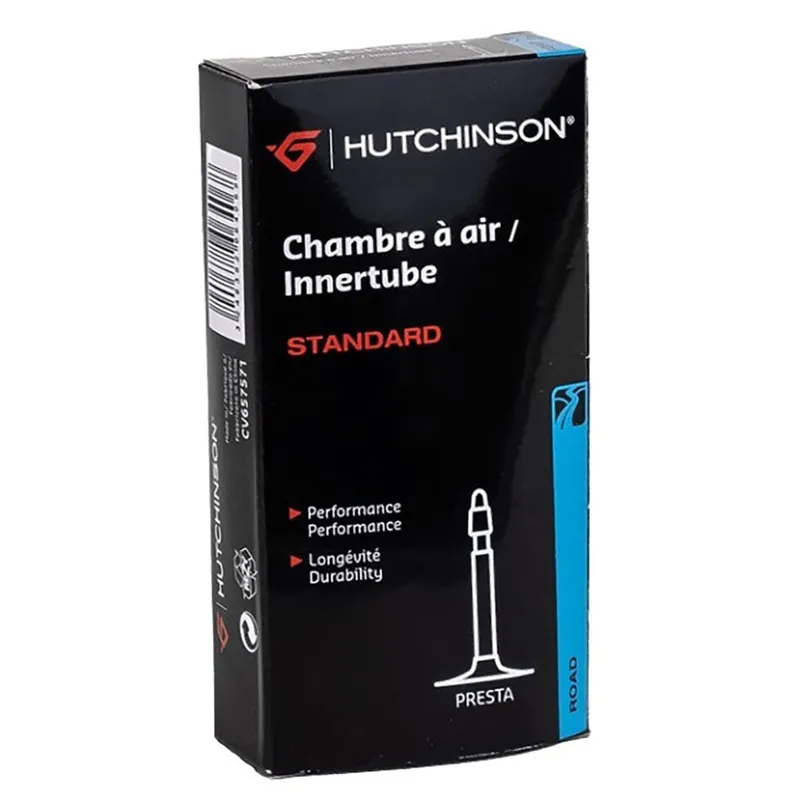 Cámara de aire HUTCHINSON STANDARD 700x25/30 PRESTA Negra