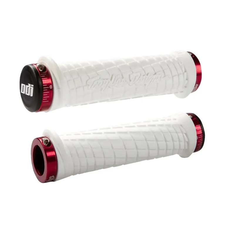 ODI TROY LEE DESIGNS Puños Lock-On 130 mm Blanco