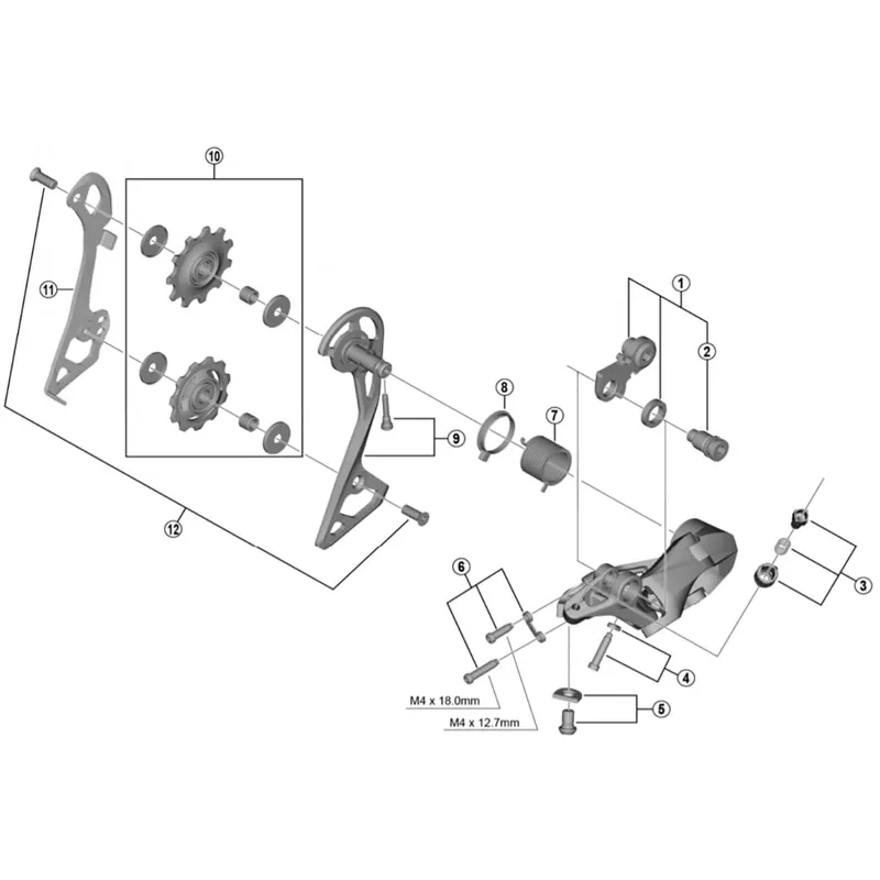 Jaula interna para cambio SHIMANO RD-R7000 GS
