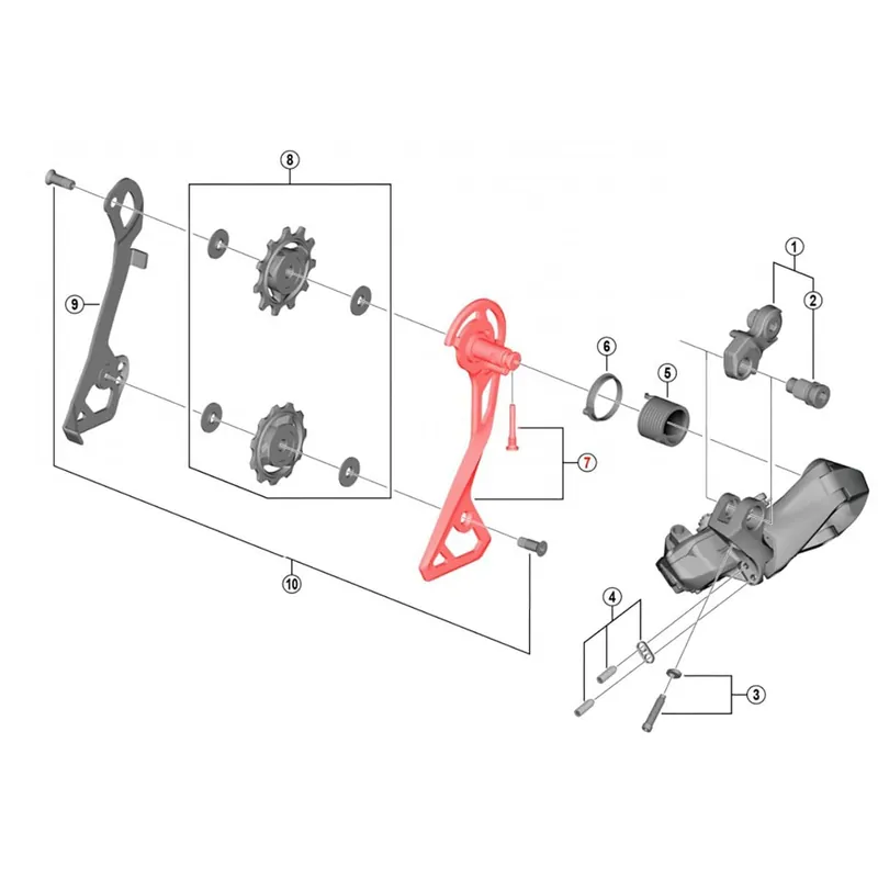 SHIMANO ULTEGRA RD-R8050-GS Jaula de cambio medio externo