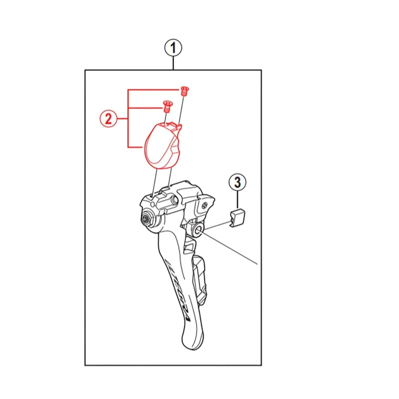 Tapa delantera derecha con tornillos para palanca SHIMANO ULTEGRA ST-6800 #Y00E98020