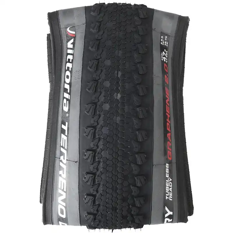 Neumático VITTORIA TERRENO DRY GRAVEL ENDURANCE Graphene G2.0 650x47c Tubeless Ready Gris