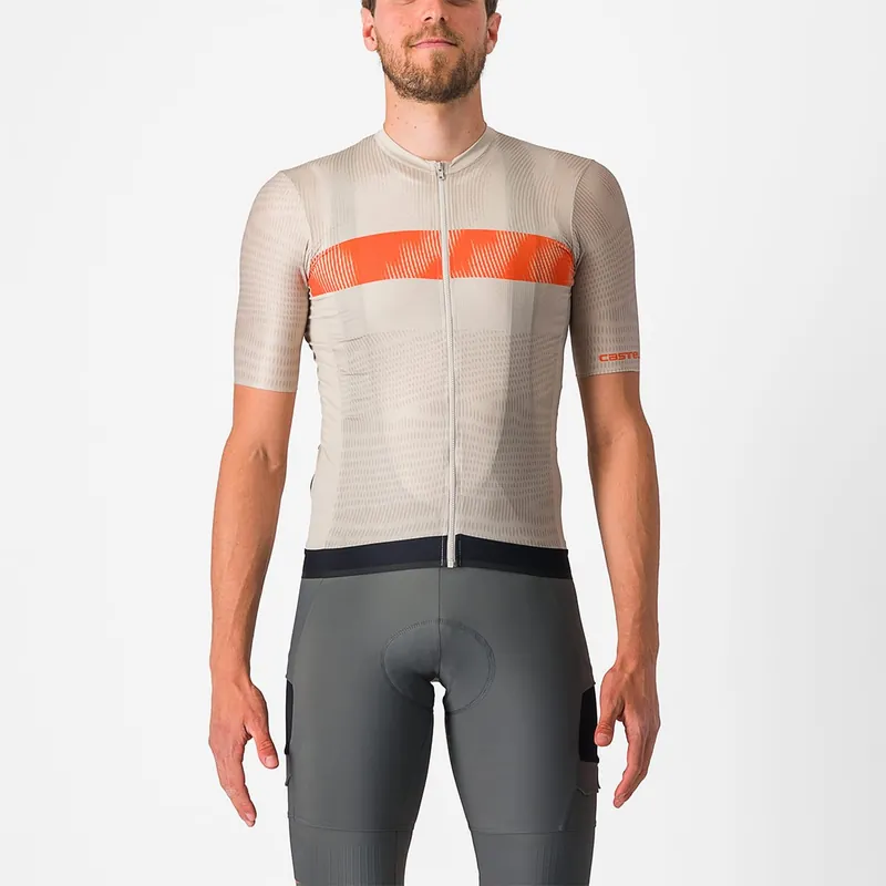 Maillot manga corta CASTELLI UNLIMITED ENDURANCE Gris/Naranja