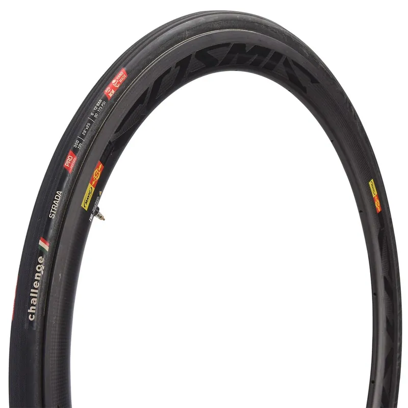 Neumático tubular CHALLENGE STRADA PRO 700x25c Negro