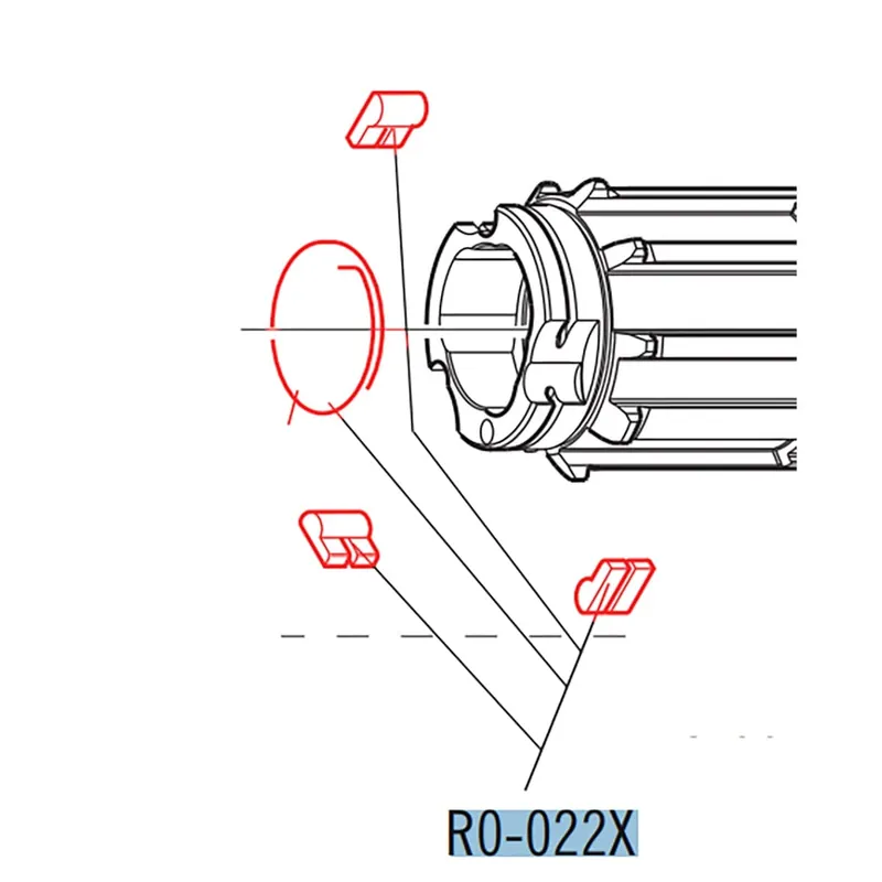 Kit de 3 FULCRUM Shimano HG Road Freewheel Body Ratchets and Springs #R0-022X