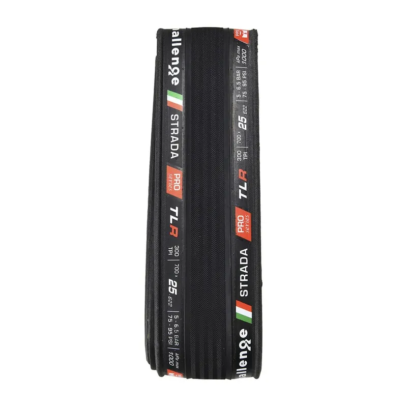 Neumático CHALLENGE OPEN STRADA 700x25c Tubeless Ready Negro