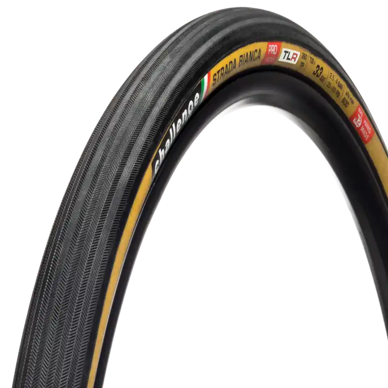 Neumático CHALLENGE OPEN STRADA BIANCA 700x33c Tubeless Ready Beige