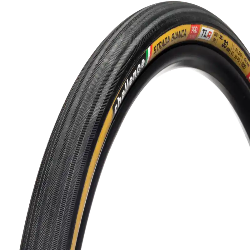 Neumático CHALLENGE STRADA BIANCA 700x30c Tubeless Ready Beige