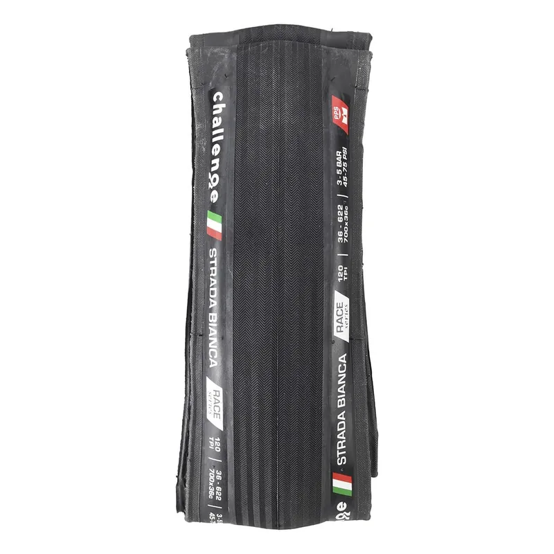 Neumático CHALLENGE STRADA BIANCA 700x36c TubeType Negro