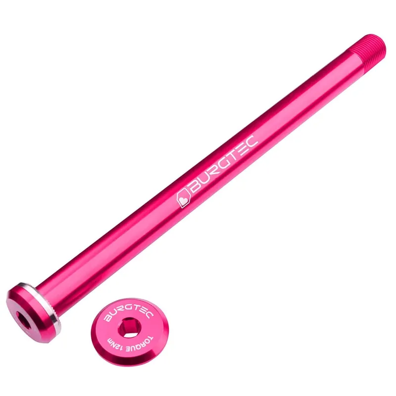 BURGTEC Eje de rueda trasera 168.5mm para cuadros Santa Cruz Pink