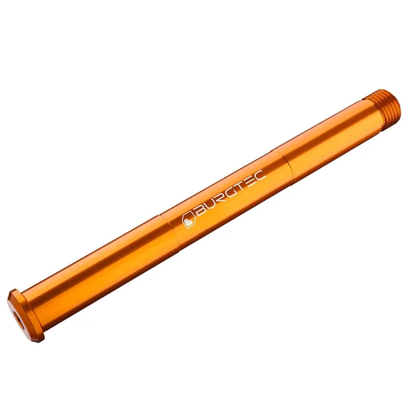 BURGTEC Eje de rueda delantera para horquilla Rockshox 15x110 mm Boost Naranja