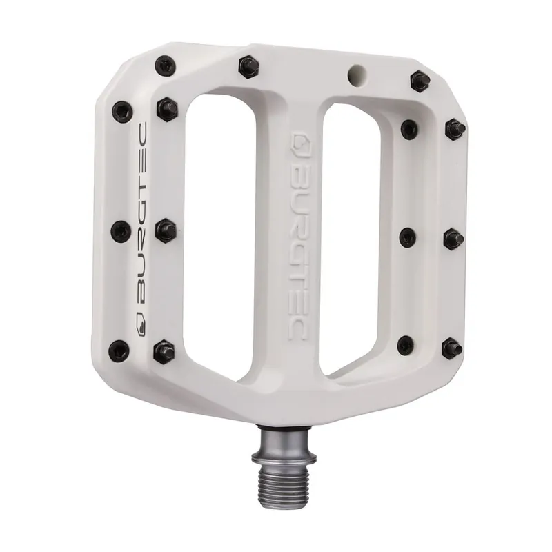 BURGTEC MK4 Composite Damn Right Pedales planos Blanco Plata