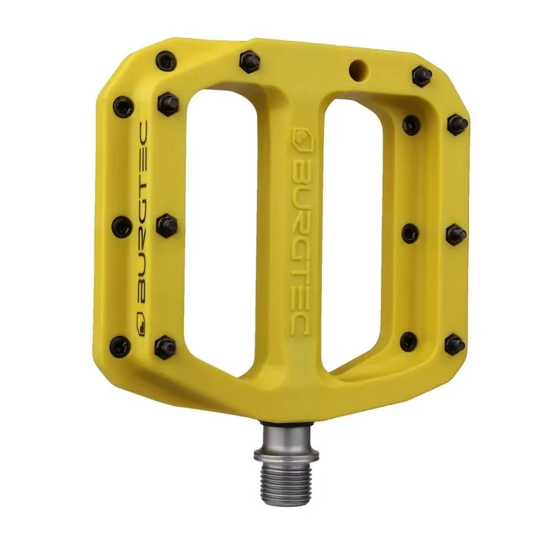BURGTEC MK4 Composite Pedales planos eléctricos amarillos