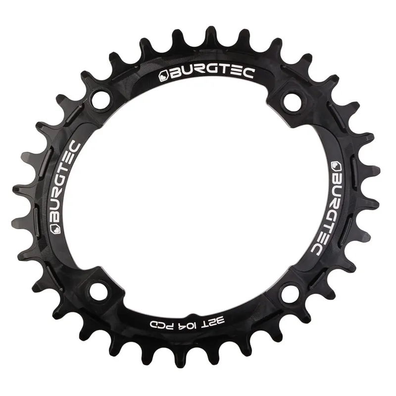 BURGTEC THICK THIN OVAL 10/11/12V Estrecho Ancho 4 Agujeros 104mm Negro Mono Plataforma