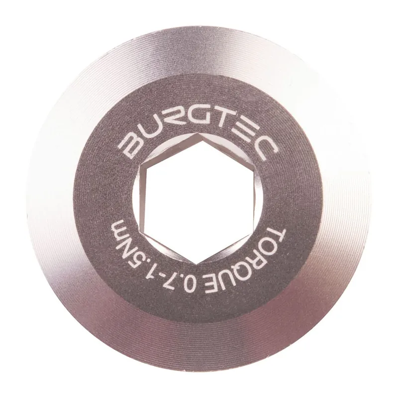 Tornillo de precarga BURGTEC para platos y bielas Shimano HOLLOWTECH 2 Plata