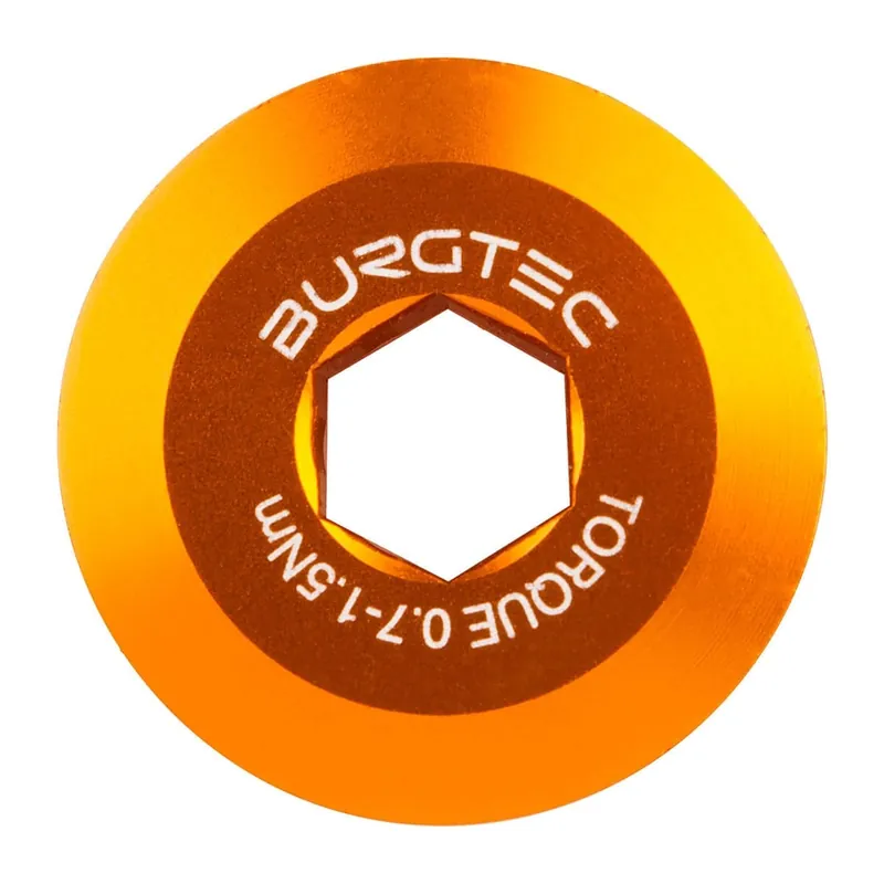 Tornillo de precarga BURGTEC para platos y bielas Shimano HOLLOWTECH 2 Naranja