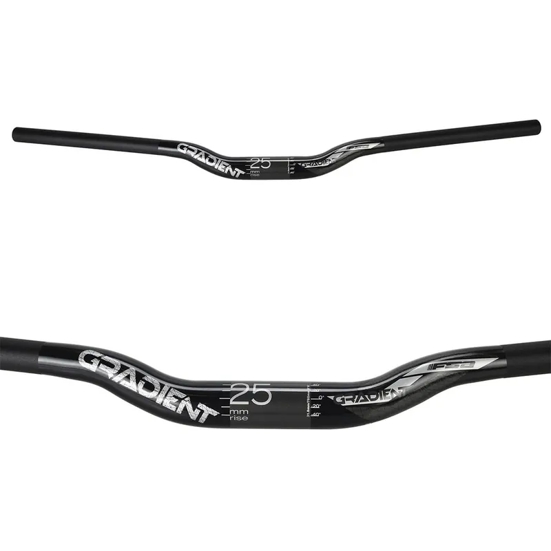 Manillar FSA GRADIENT Aluminium Rise 25mm 31.8/760mm Negro