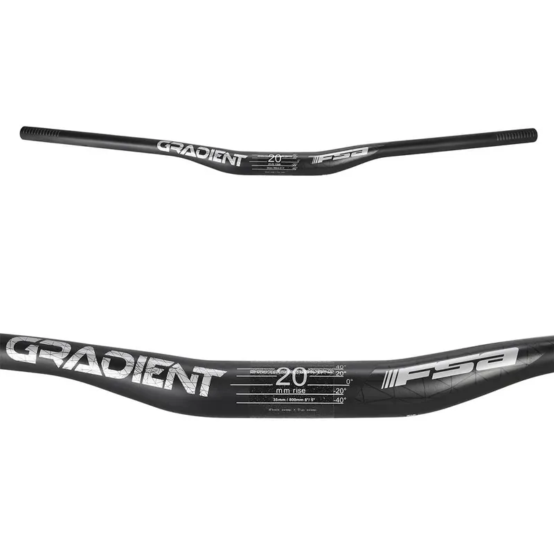 Manillar FSA GRADIENT Carbon Rise 20mm 35/800mm Negro