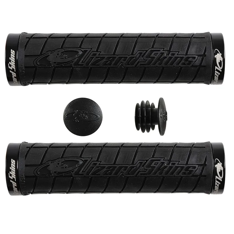 LIZARD SKINS LOGO Lock-On Grips Negro