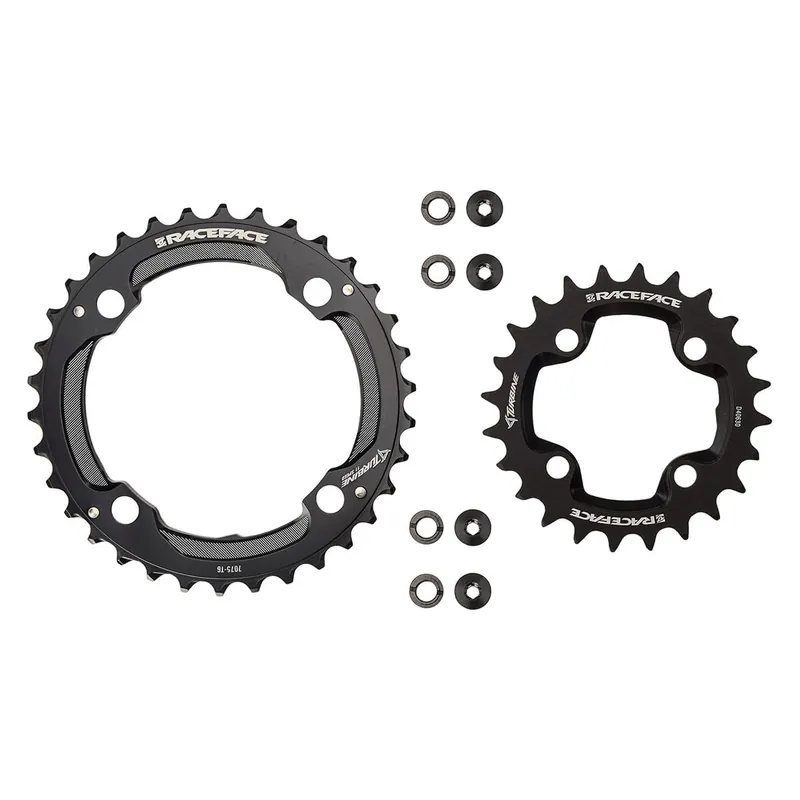 Doble TURBINA CARA RACE 11V Juego Bandeja Negro