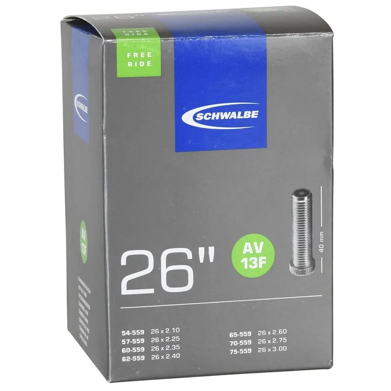 Cámara de aire SCHWALBE EXTRA LIGHT AV 13F 26x2.10/3.00 Butyl Schrader 40 mm