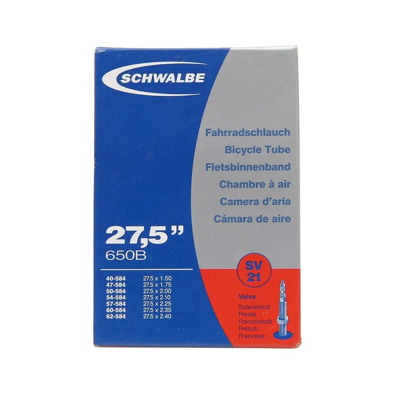 SCWHALBE 21 cámara de aire 27.5x1.50/2.40 Presta 40 mm