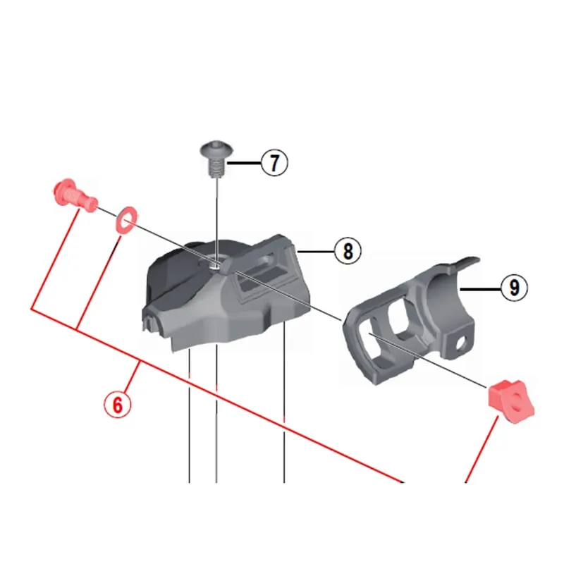 Perno de montaje I-Spec para reguladores de velocidad SHIMANO M9000-I/M8000-I