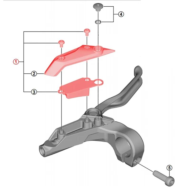 SHIMANO ALTUS BL-M315 Tapa y diafragma de la maneta de freno izquierda