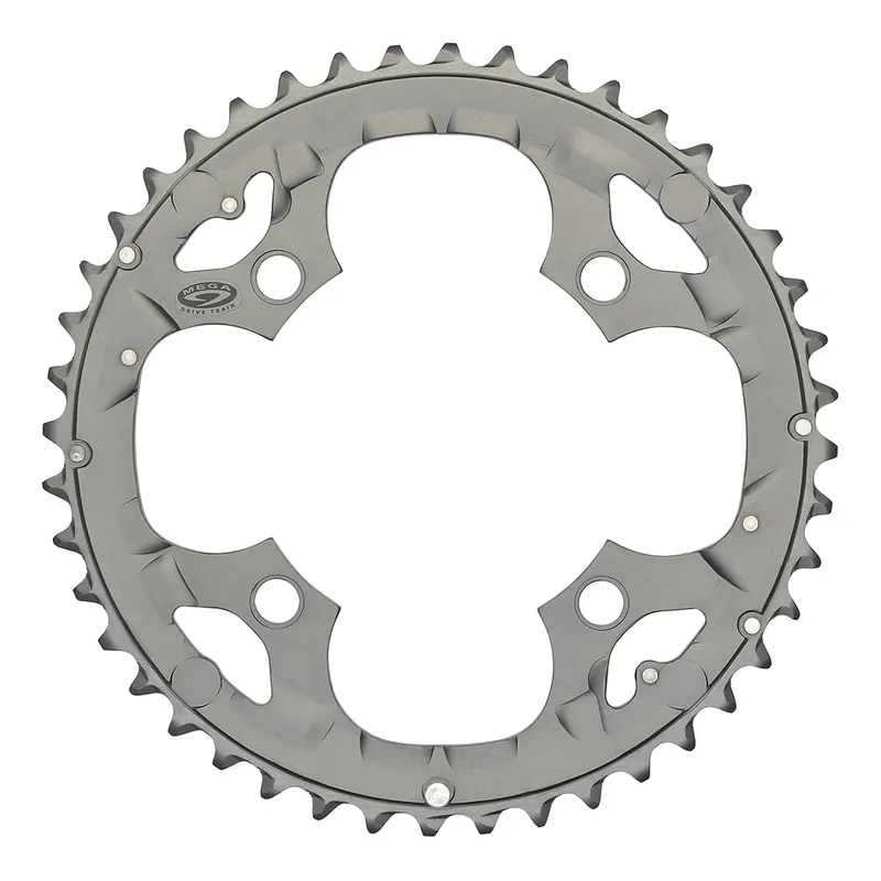 SHIMANO DEORE M590 9V 4 Agujeros 104mm Plata Plato Exterior