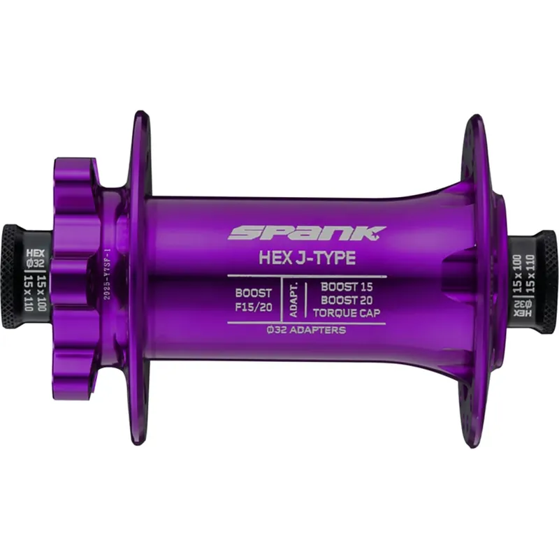 Bujes delanteros SPANK HEX 15/20 mm Boost 32 Agujeros Morado