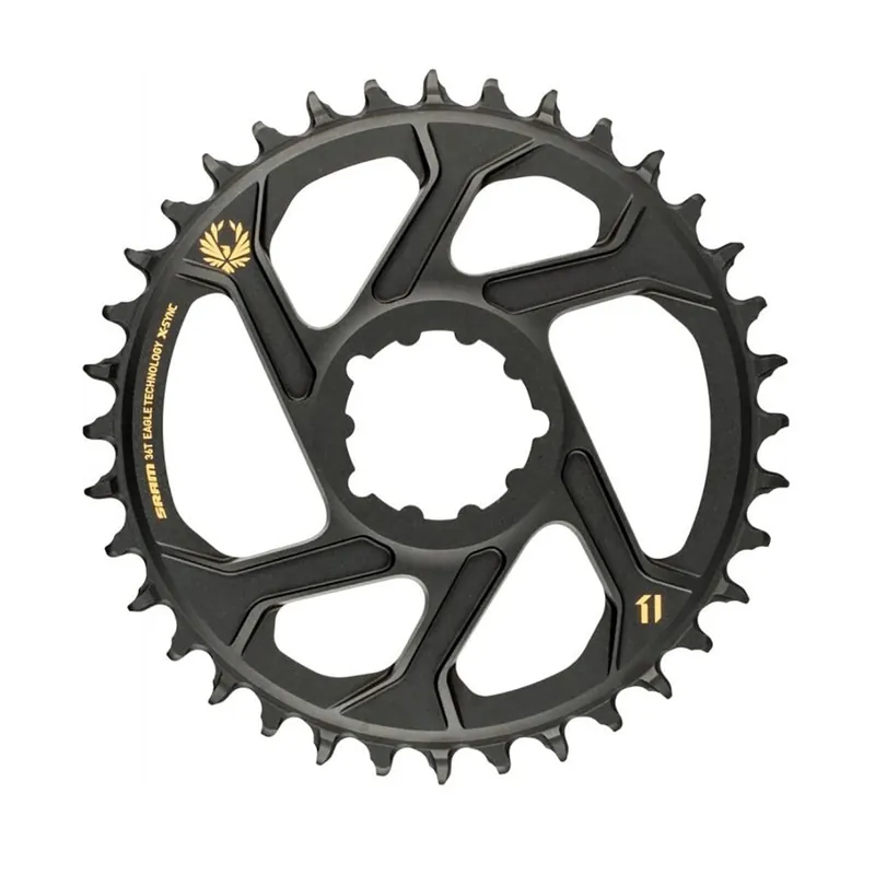 SRAM EAGLE X-SYNC2 NARROW WIDE 12V Direct Mount 6mm Gold Mono plato