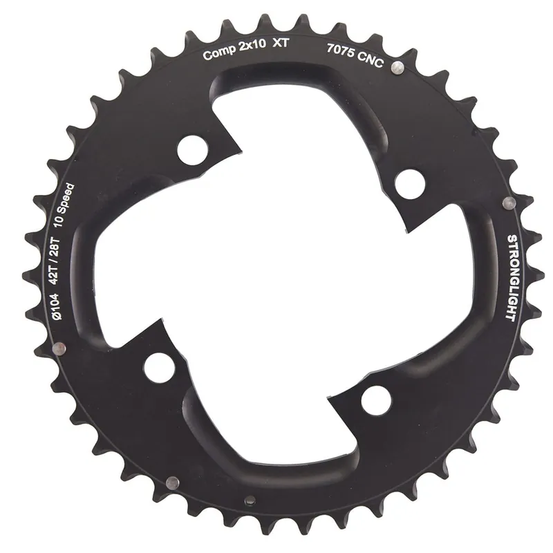 STRONGLIGHT SHIMANO XT M785 10V 4 Agujeros 104mm Plato Exterior