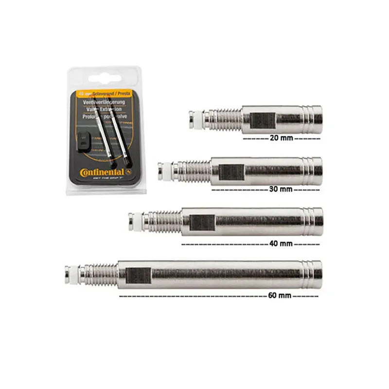 CONTINENTAL Prolongadores de Válvula Presta Plata (x2)