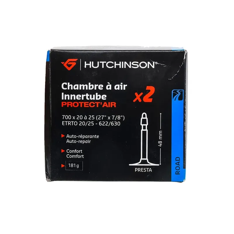 Cámara de aire HUTCHINSON PROTECT'AIR LOTE DE 2 700x20/25 PRESTA 48mm
