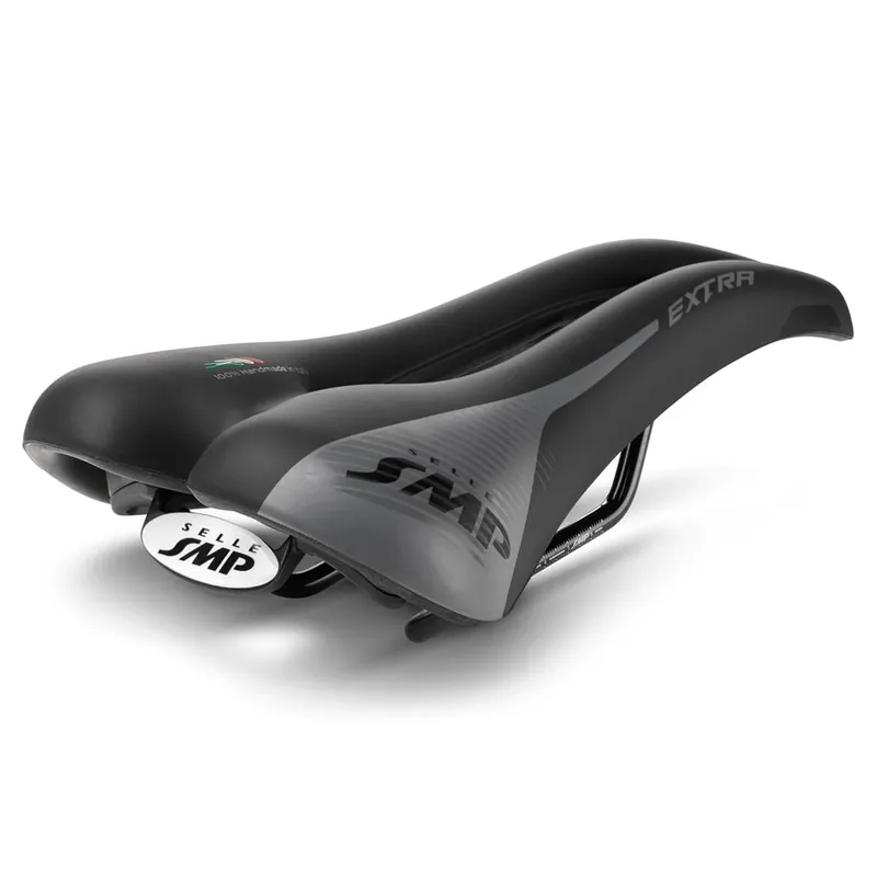 SMP EXTRA Sillín 140mm Ancho Raíles Acero Negro