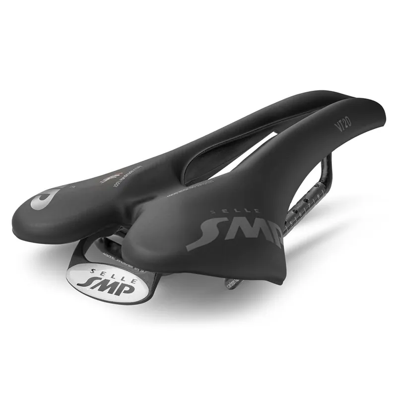 Sillín SMP VT20 142mm Ancho Raíles Carbono Negro