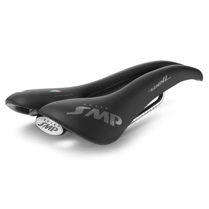 Sillín SMP WELL Ancho 144mm Raíles de acero Negro