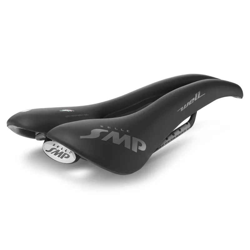 Sillín SMP WELL GEL Ancho 144mm Carbono Raíles Negro