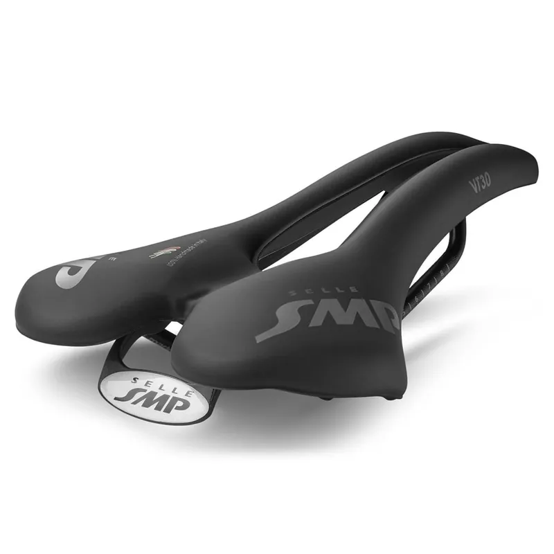 SMP VT30 Sillín Ancho 155mm Raíles Acero Negro