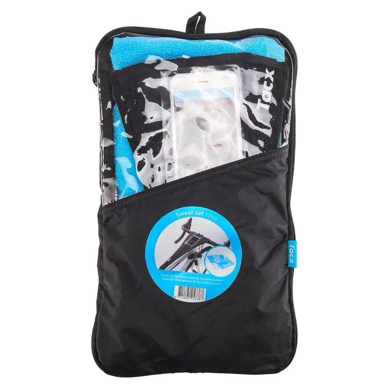 Kit de toallas de esponja TACX + funda protectora para smartphone TACX