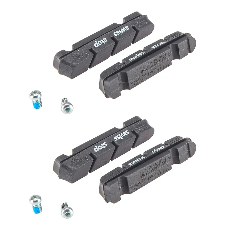 Juego de 4 zapatas SWISS STOP FLASH Aluminio Negro