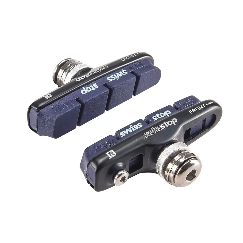 Lote de 2 SWISS STOP ORGANIC FLASH PRO BLUE Soportes de aluminio para patines