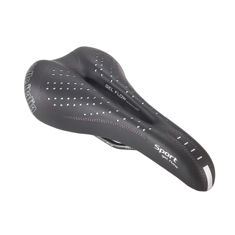 Sillín SELLE ITALIA SPORT GEL FLOW Raíles Manganeso Negro