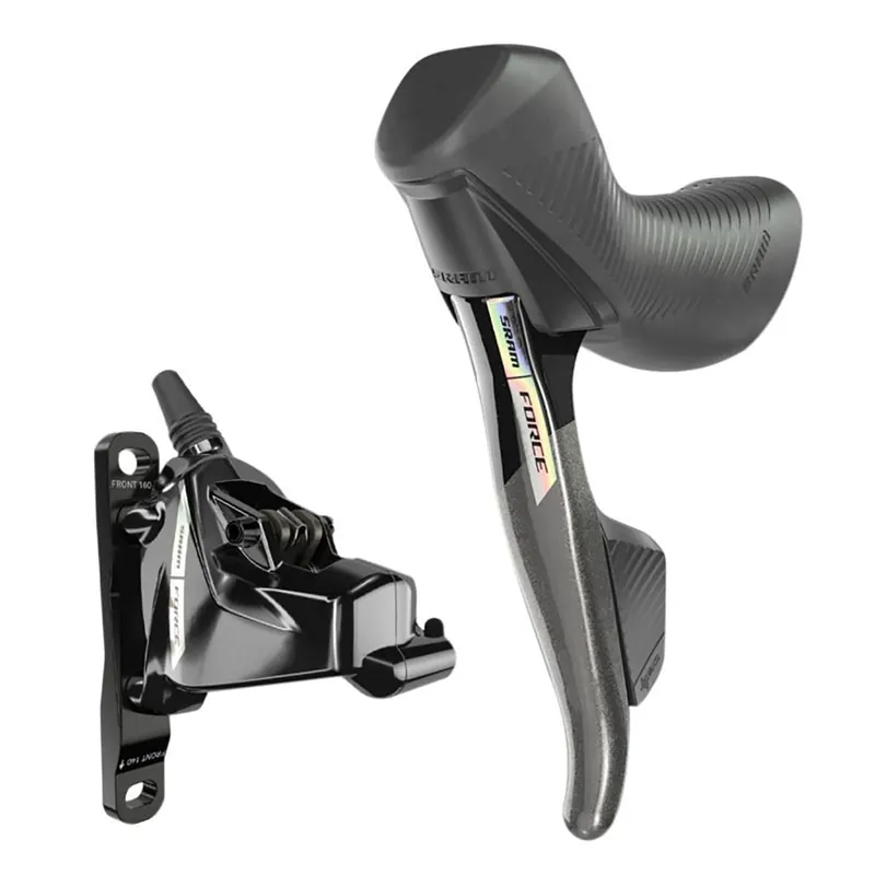 SRAM FORCE AXS D2 HRD Doble Montaje Plano Sin Palanca Izquierda y Pinza Delantera
