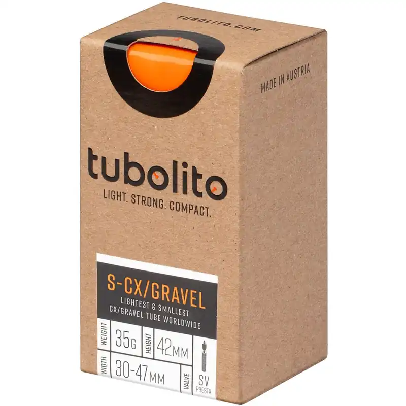 Cámara de aire TUBOLITO S-TUBO CX/gravel 700x 30/47 Presta Naranja