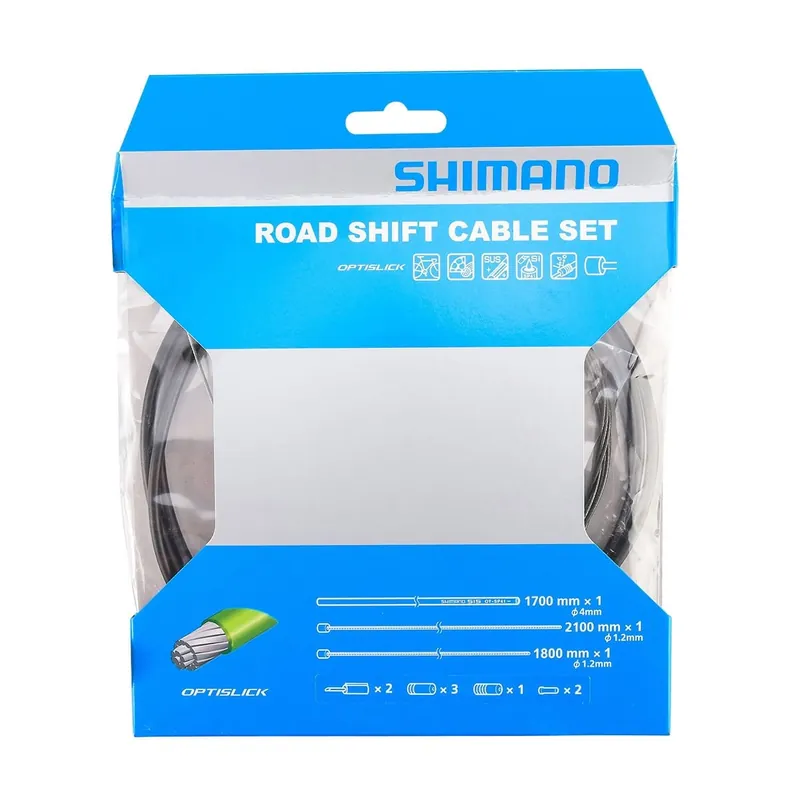 SHIMANO OT-SP41 Kit de cable y fundas de desviador Optislick Negro
