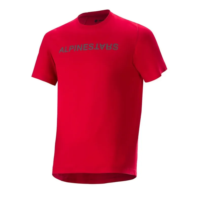 Maillot ALPINESTARS A-ARIA SWITCH Rojo fluorescente de manga corta