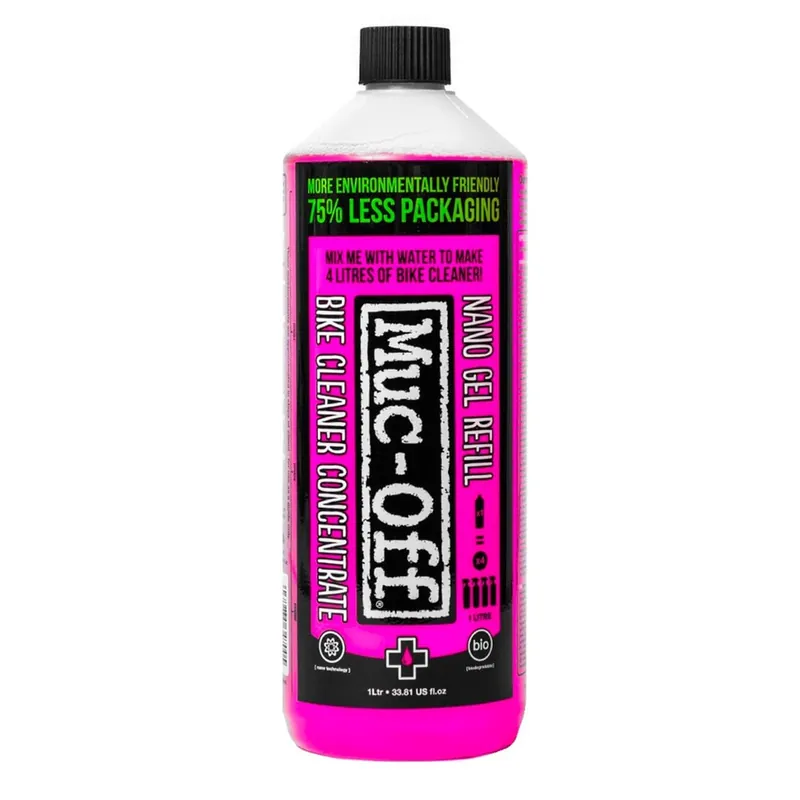 MUC-OFF NANO GEL CONCENTRADO Recambio de limpiador concentrado para bicicletas (1 L para 4 L)