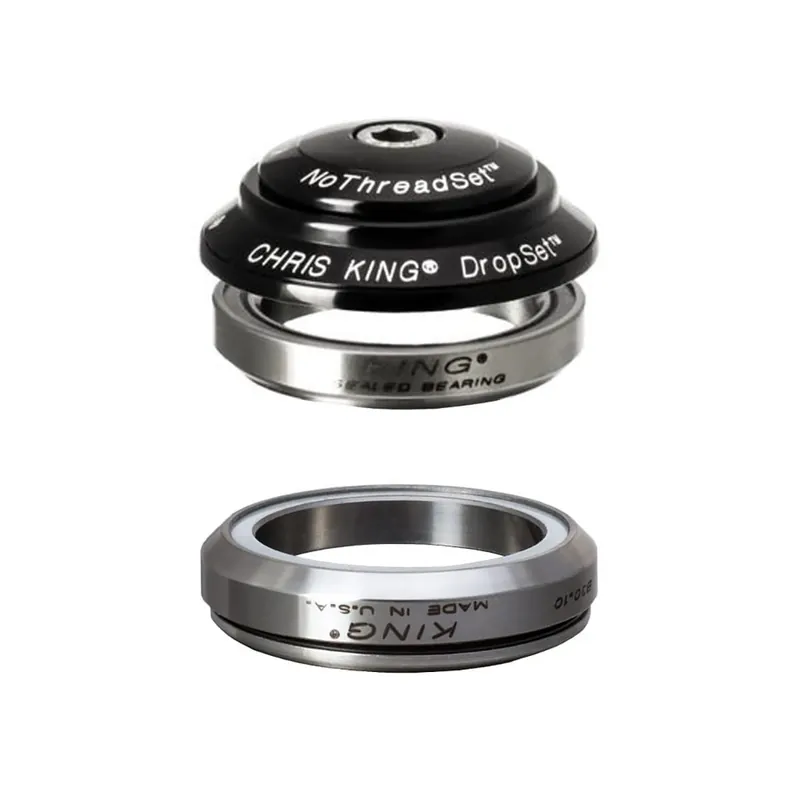 Juego de dirección integrado CHRIS KING DROPSET 4 1"1/8 IS42 45° Gris
