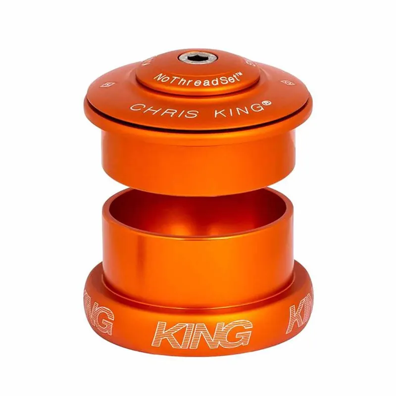 Juego de dirección semi-integrado / externo CHRIS KING INSET 5 1"1/8-1.5" ZS49/EC49 Naranja